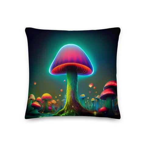 Neon Shroom 01 Pillow