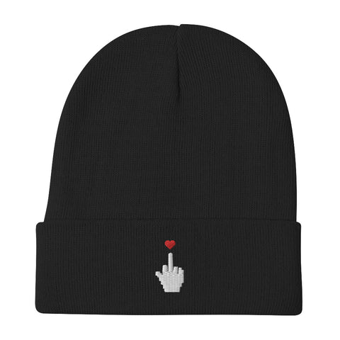 I Love U This Much Embroidered Beanie