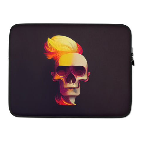 Mohawk Skull Laptop Sleeve